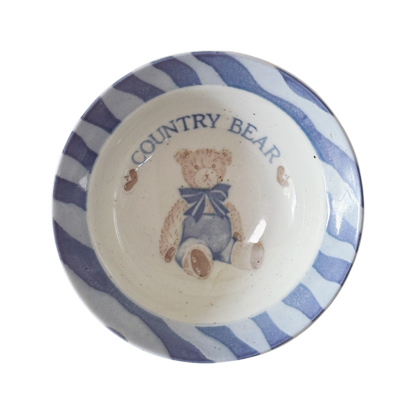 Country Bear Teddy Bear Linen Small Bowl 10cm