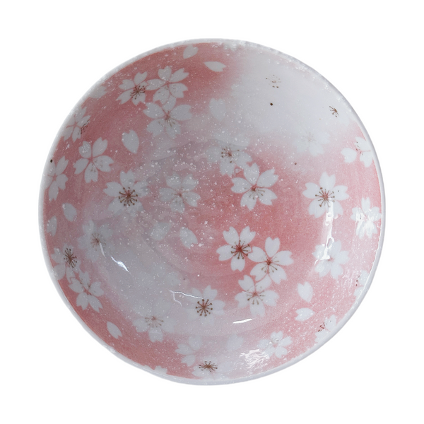 Chiyo Uno / Mino Ware Pink Sakura Blossom Bowl 15cm
